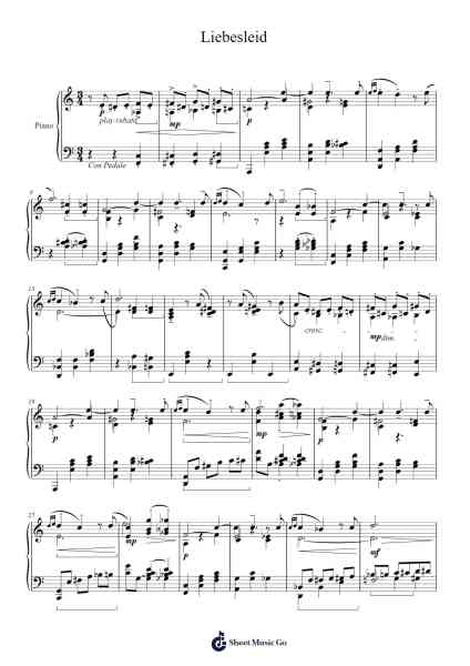 Liebesleid Notenblatt von Fritz Kreisler-Arr.Grihicks Mulou