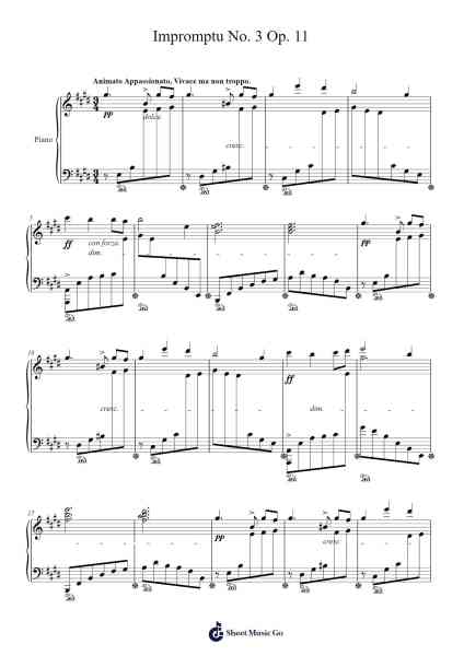 Impromptu No. 3 in G-flat Major, Op. 51 Sheet Music by thanatouch-Arr.Morelard