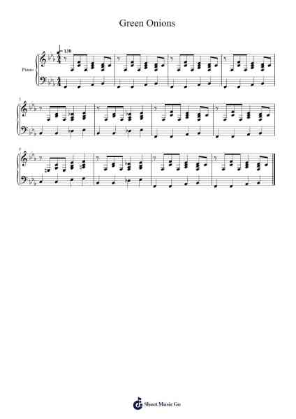 Green Onions Sheet Music by Booker T. & the M.G.'s-Arr.Hulstone Lilsper