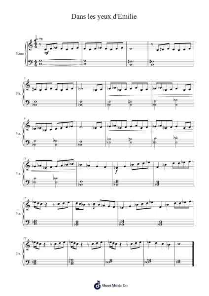 Dans les yeux d'Emilie Sheet Music by Joe Dassin-Arr.Saxfox Wolfrin