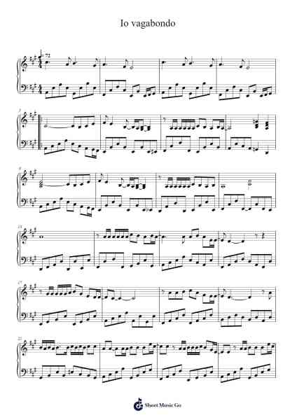 Io vagabondo Sheet Music by Krisbach Evertra-Arr.Lawwald