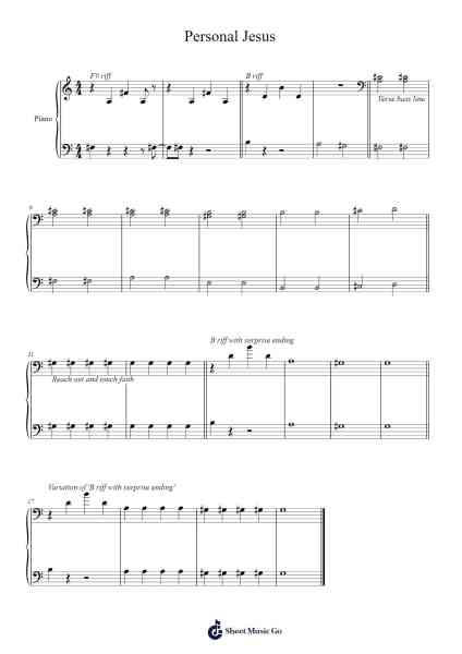 Personal Jesus Sheet Music by Depeche Mode-Arr.Lytge Bryceckey