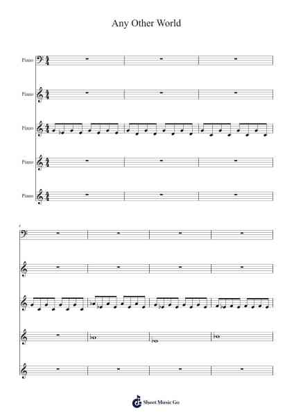 Any Other World Sheet Music by Stanis-Arr.Odemick