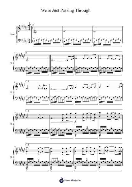 We're Just Passing Through Sheet Music by BratvaLegendMS-Arr.Chadner