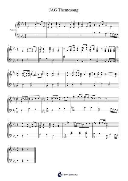 JAG Themesong Sheet Music by undefined-Arr.Viriah
