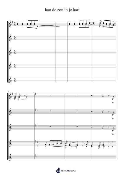 laat de zon in je hart Sheet Music by Willy Sommers-Arr.Shamens Xedric