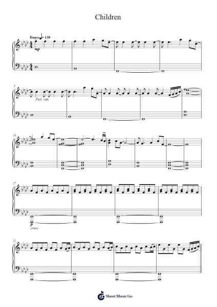 Children Sheet Music by Robert Miles-Arr.Spenchi Gushall