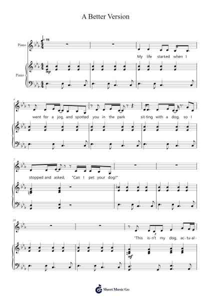 A Better Version Sheet Music by Chris Littler/Ellen Winter-Arr.Jersoon