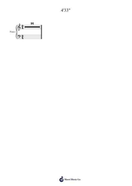 4'33" Sheet Music by John Cage-Arr.Krispert