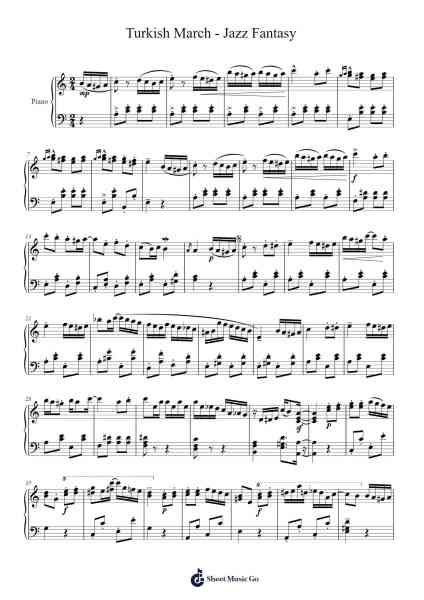 Turkish March - Jazz Fantasy Sheet Music by undefined-Arr.Benga