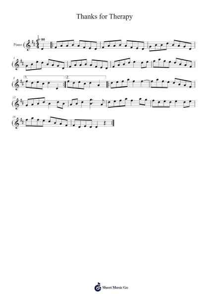 Thanks for Therapy Sheet Music by Brenden Mclane-Arr.Croftswilde Ruthtodd