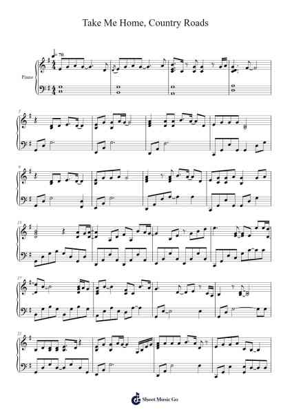 Take Me Home, Country Roads Sheet Music by John Denver-Arr.Keatsrid Burnsgo