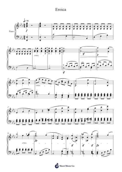 Eroica Sheet Music by Ludwig van Beethoven-Arr.Dowar Warford