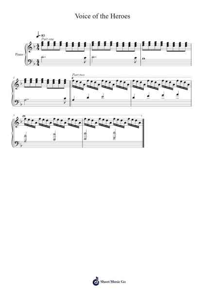 Voice of the Heroes Sheet Music by Gabriel Fauré-Arr.Janedo
