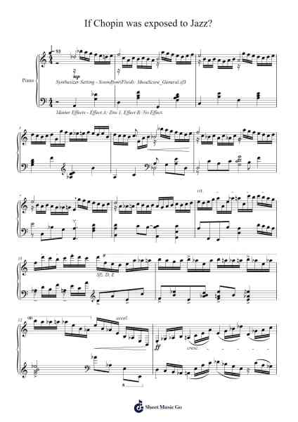 If Chopin was exposed to Jazz? Sheet Music by -Arr.Clytate