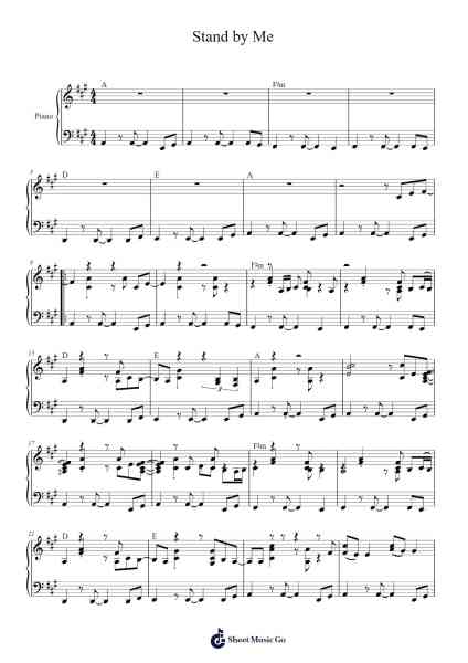 Stand by Me Sheet Music by Ben E. King-Arr.Dunkin Betcie