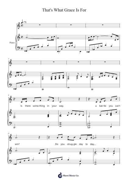 That's What Grace Is For Sheet Music by Legacy Five-Arr.Mickbess