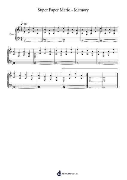Super Paper Mario - Memory Sheet Music by Naoko Mitome/Chika Sekiga-Arr.Leron