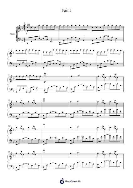 Faint Musica per pianoforte di Linkin Park - Arr.Sailshead Verborn