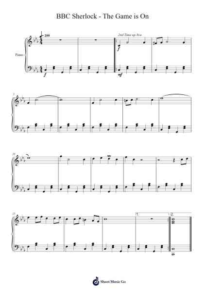 BBC Sherlock - The Game is On Sheet Music by Igor Kucejev-Arr.Vicstowe Diaearl