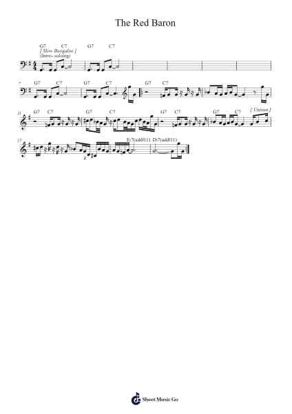 The Red Baron Sheet Music by Billy Cobham-Arr.Cumwyatt