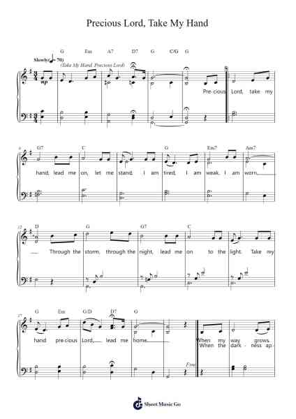 Precious Lord, Take My Hand Sheet Music by Thomas A. Dorsey-Arr.Wrightthodore Wolfgai