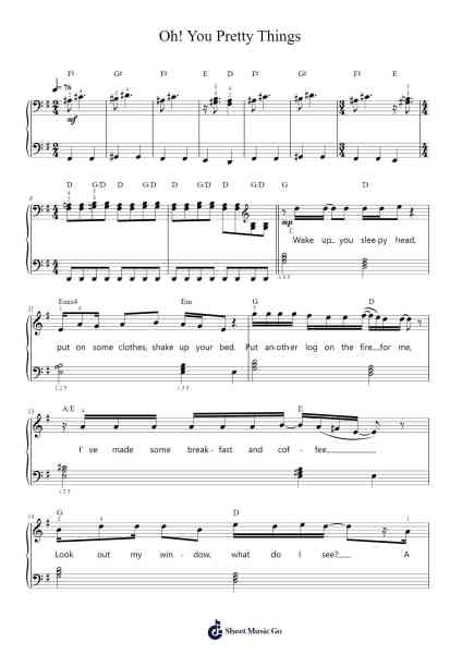 Oh! You Pretty Things Sheet Music by David Bowie-Arr.Lautus Phichad