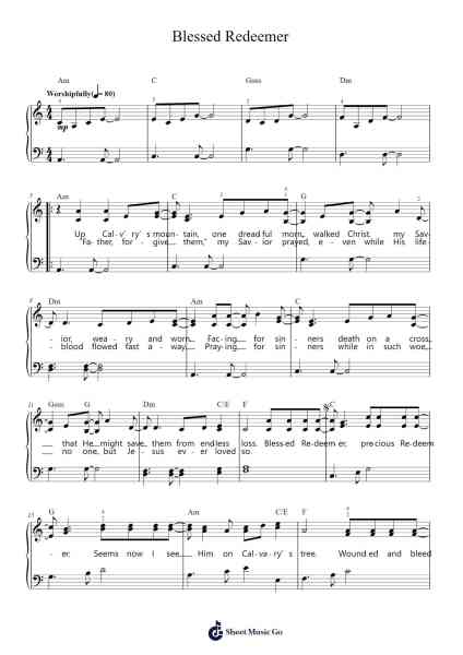 Blessed Redeemer Sheet Music by Casting Crowns-Arr.Quinncol
