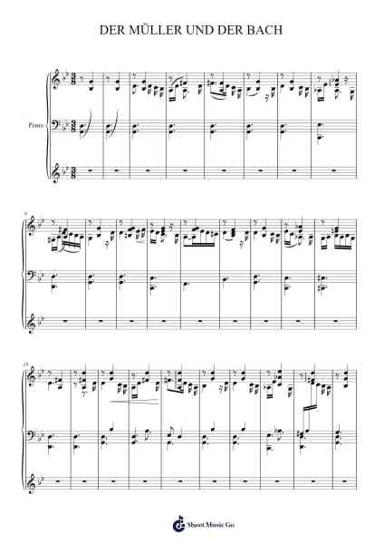 Der Müller und der Bach, S. 565 No. 2 Sheet Music by Franz Liszt-Arr.Rydiah