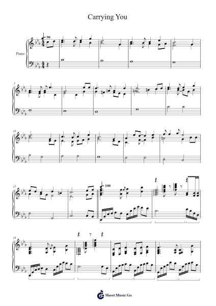 Carrying You Sheet Music by 久石让-Arr.Duttledk Corh