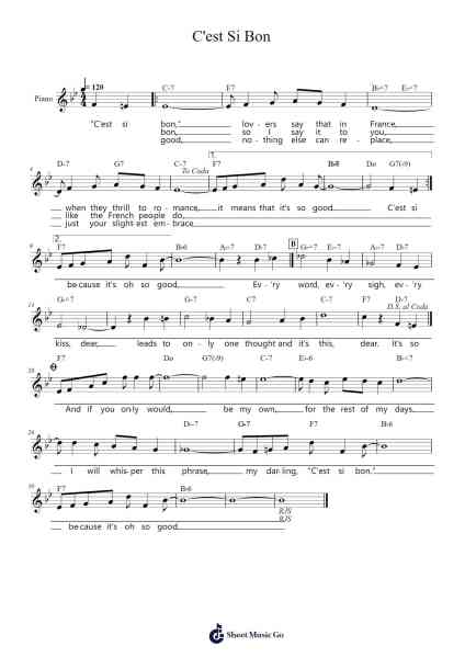 C'est Si Bon Sheet Music by Henri Betti-Arr.Jorrell