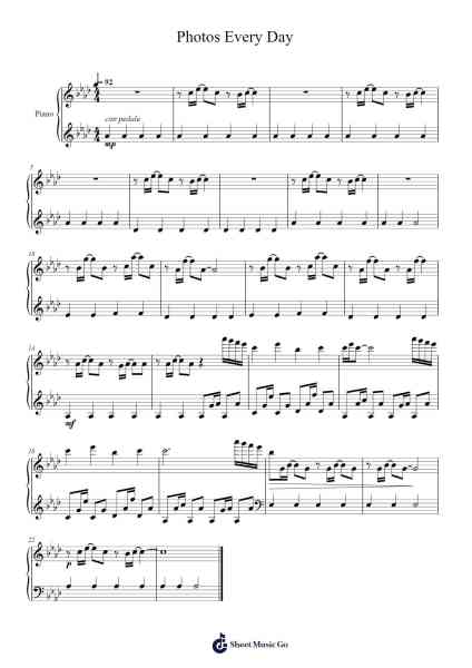 Photos Every Day Sheet Music by undefined-Arr.Shirdel