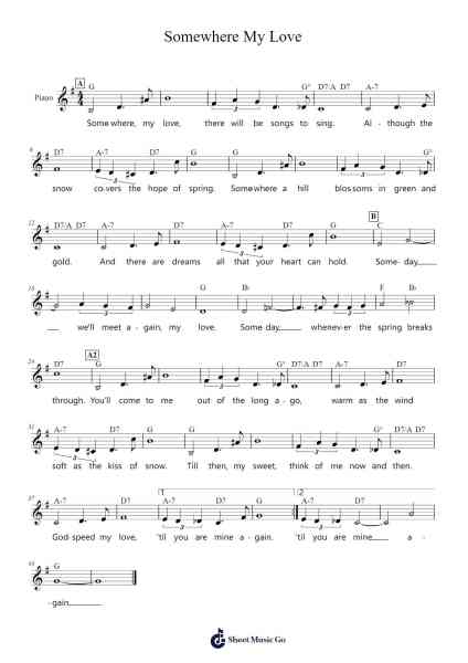 Somewhere My Love Sheet Music by Maurice Jarre-Arr.Greydre Keithburne