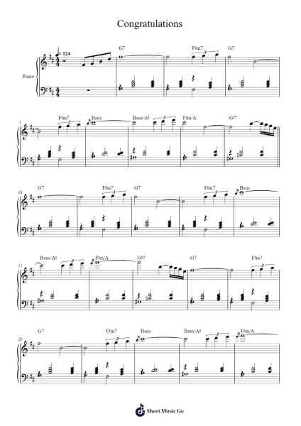 Congratulations Sheet Music by Mac Miller-Arr.Louiste