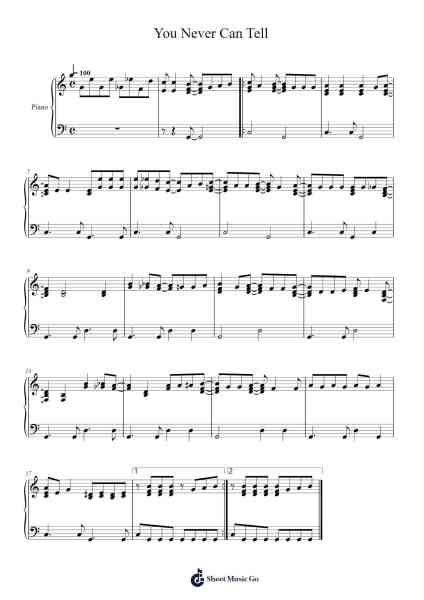 You Never Can Tell Sheet Music by Chuck Berry-Arr.Bartnice