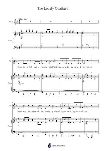 The Lonely Goatherd Sheet Music by Rodgers & Hammerstein-Arr.Pulborg Ridean