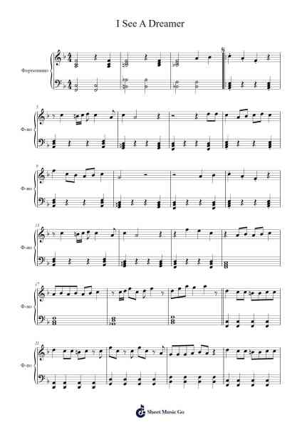 I See A Dreamer Sheet Music by CG5-Arr.Hornblack