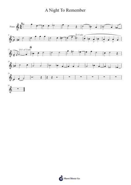A Night To Remember Sheet Music by undefined-Arr.Dilfred Haro
