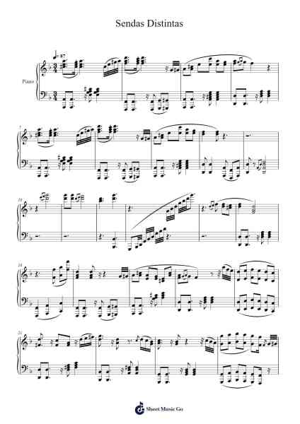 Sendas Distintas Sheet Music by Jorge Araujo-Arr.Gaelroy