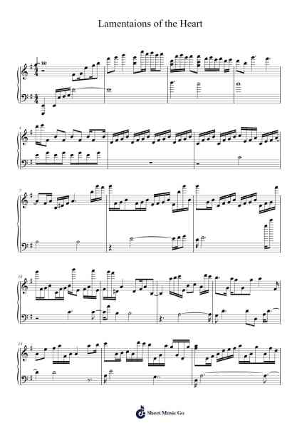 Lamentations of the Heart Sheet Music by Philip Wesley-Arr.Rares