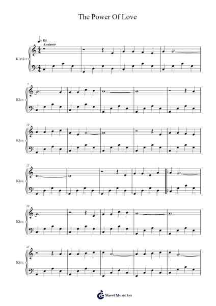 The Power Of Love Sheet Music by Huey Lewis & The News-Arr.Vabuck Clevevien