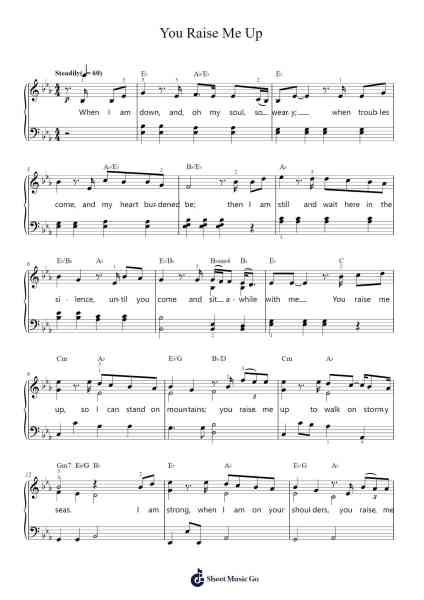 You Raise Me Up Sheet Music by Josh Groban-Arr.Relip