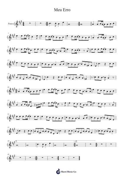 Meu Erro Sheet Music by Os Paralamas Do Sucesso-Arr.Hedrex Kimriah
