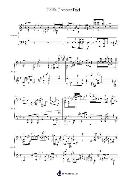 Hell's Greatest Dad Sheet Music by Stanraine-Arr.Sylsia Kerrsel