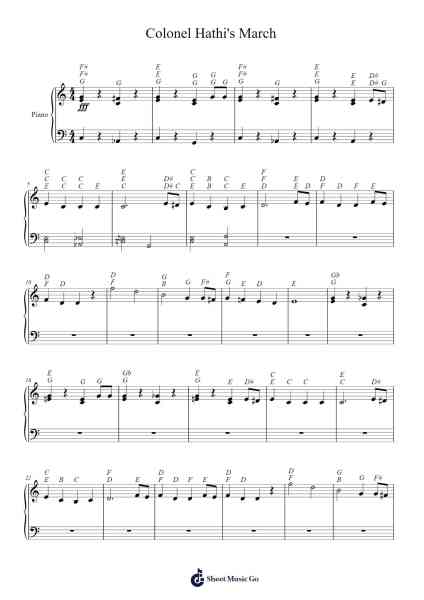 Colonel Hathi's March (The Elephant Song) Sheet Music by Richard M. Sherman/Robert B. Sherman-Arr.Sukin