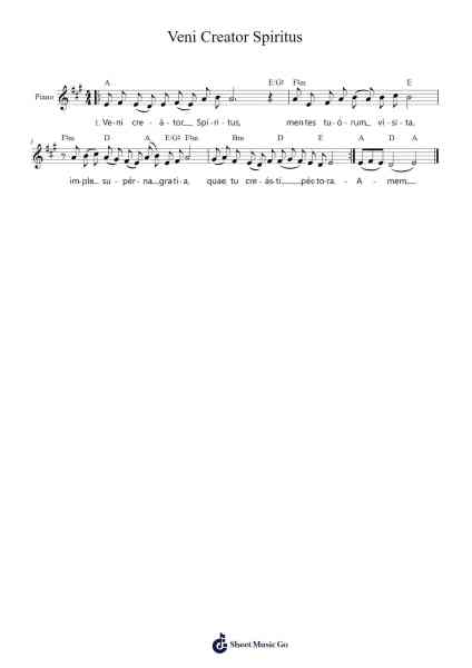Veni Creator Spiritus Sheet Music by Misc Traditional-Arr.Woodthorne Rylee