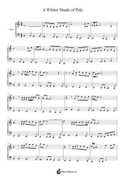 A Whiter Shade of Pale Sheet Music by Procol Harum-Arr.Thornle