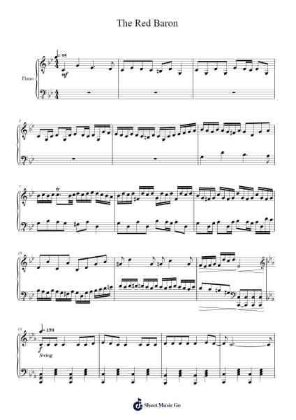 The Red Baron Sheet Music by Sabaton-Arr.Mcdel Auriah