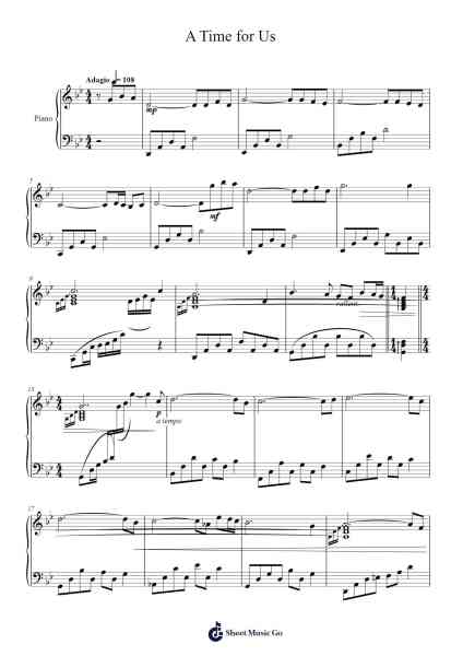 A Time for Us Sheet Music by Nino Rota-Arr.Gilphia