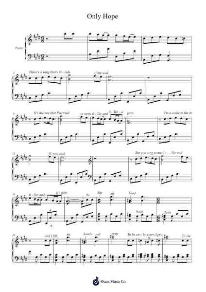 Only Hope Sheet Music by undefined-Arr.Temky Pisoll